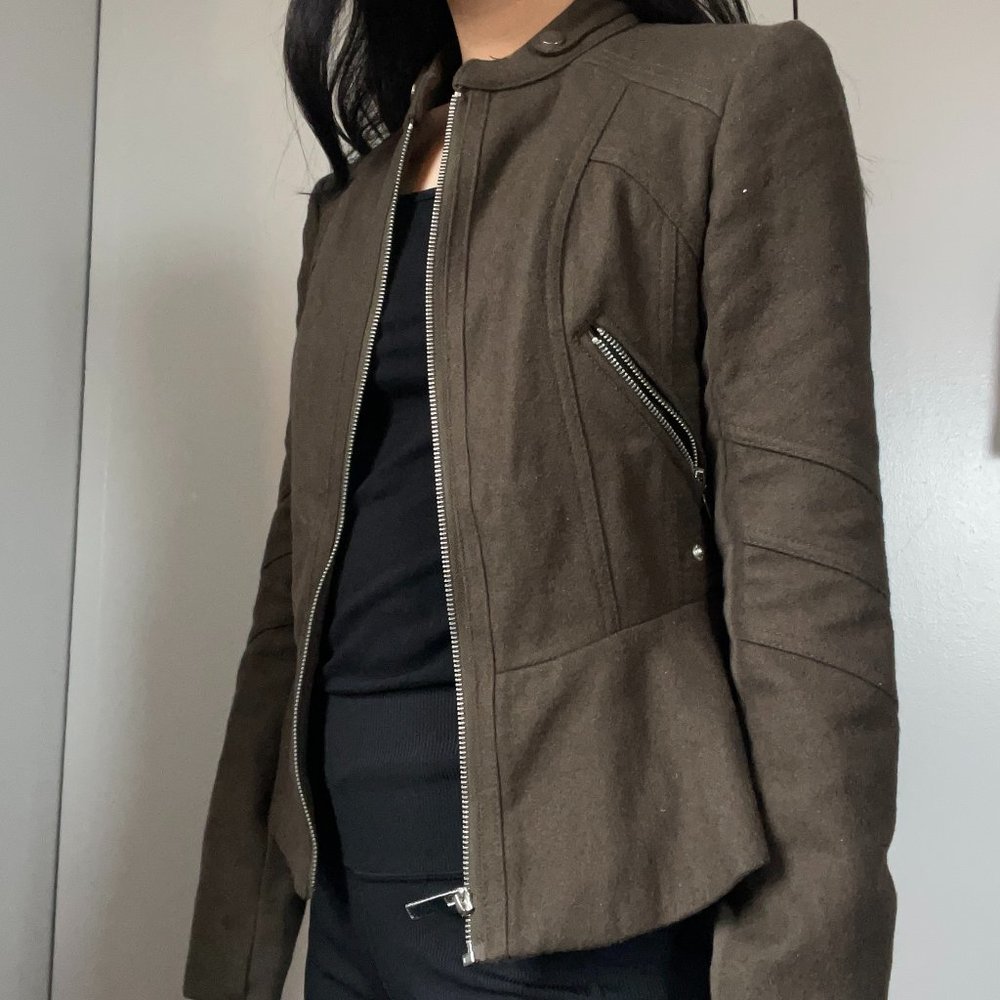 Blanc Noir Forest Green Blazer jacket Women's XS